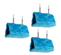 Happyyami 3pcs Plush Snuggle Bird Hammock for Parrots Warm Cozy Hideaway Cave Encourages Exercise and Balance for Budgies Lovebirds and Cockatiels