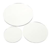 Happyyami 3pcs round Acrylic Photo Prop Mirrors with Smooth for Small Products and Jewelry, Silver Reflection Boards to Add Dimension to Product Photography and Studio Shoots