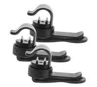 Happyyami 3pcs Water Bladder Tube Clips Professional Magnetic Buckles, Multi-function Adjustable Backpack Strap Clips for Hiking and Outdoor Cycling, Wear-resistant Black Water Tube Lock Holders