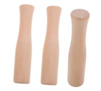Happyyami 3pcs Wooden Pestle Set for Garlic Grinding and Meat Tenderizing Multipurpose Kitchen Muddling Tool for Potatoes and Nuts Odorless Natural Wood Easy to Clean by Hand Dishwasher