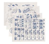 Happyyami 4 Sheets of Transfers for Ceramics Pottery Underglaze Decals with Deer Pattern, Professional Ceramic Decals and Transfers Paper, Easy Cutting Work and Can be Fired the Stove,