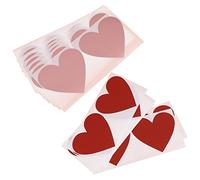 Happyyami 40pcs Heart Scratch Off Stickers Peel and Stick DIY Labels for Cards Games Birthdays and Valentine s Day Surprises Red and Rose Gold