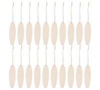 Happyyami 40pcs Unfinished Surf Board Wooden Blanks for Painting, Surfboard Cutouts Suitable for Personal Projects and Beach Themed Rooms, Beige Wood Craft Pieces with Unique Design