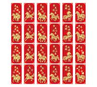 Happyyami 48pcs New Year Red Envelopes 2026 Chinese Red Packets Lunar Year of The Horse Embossed Bronzing Foil Money Envelopes Cash Spring Festival Decorations