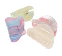 Happyyami 4pcs Acrylic Hair Clips for Women Medium Half Clips Candy Colors - Green-orange Beige Yellow- and Non- Hair Accessories for Types