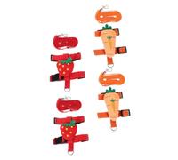 Happyyami 4pcs Adjustable Bunny and Leash Set Cute Vest for Small Pets Comfortable Design for Kittens Puppies and Cats for Outdoor Adventures