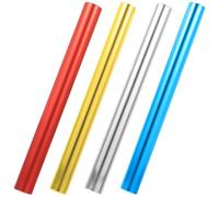 Happyyami 4pcs Aluminum Alloy Sports Sticks with Smooth Surface and Lightweight Design, Competition Relay Race Baton for Outdoor Athletics and School Sports Practice