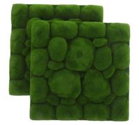 Happyyami 4pcs Artificial Moss Mat Moss Wall Decor Faux Plant Decor Floral Arrangements for Fairy Gardens Terrariums Bonsai Fish Tanks Photo Props Home Garden Decoration