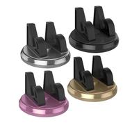 Happyyami 4pcs Automotive Phone Bracket with Reliable Suction Cup Versatile Dashboard Holder for Safe Driving Compatible with Various Smartphone Models Black Silver Pink Gold