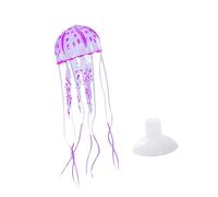 Happyyami 4pcs Big Artificial Jellyfish Aquarium Ornament Realistic Glowing Effect for Fish Tank Decor Material for Freshwater Tanks