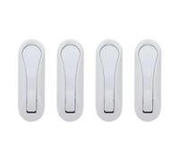 Happyyami 4pcs Foldable Coat Hooks Wall Mounted Heavy Duty Aluminum Alloy Invisible Design White Space Saving Wall Hooks for Scarves Hats Bedroom Organization