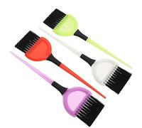 Happyyami 4pcs Hair Dye Applicator Brush Hair Coloring Brushes Tapered Edges for Fine Lines for Home Salon Random Color