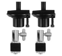 Happyyami 4pcs Hi-hat Clutch and Bottom Seat Holder for Cymbal Stand Drum Kit, Zinc Alloy and Felt Material, Maintains Firm Engagement and Reduces Excessive Pedal Travel, Suitable for Studio