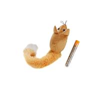 Happyyami 4pcs Plush Mouse Toys for Cats Tails Interactive Catnip Play Props Orange Green Brown Fun and Safe for Indoor Kittens Material