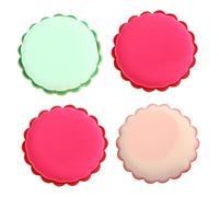 Happyyami 4pcs Round Makeup Puff Dual-use Face Beauty Sponge for Liquid and Powder Non-latex Cushion Applicators for Foundation and Blush Random Colors for Go Makeup