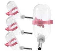 Happyyami 4Pcs Stainless Steel Automatic Pet Water Bottles for Hamsters Small Animals Cage Feeder Leak Hanging Drinking Dispenser for Guinea Pigs Ferrets Gerbils Mice