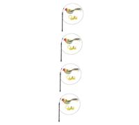 Happyyami 4sets Interactive Cat Toy Catnip Electric Bird Simulation Teaser for Indoor Cats Plush Design Mimics Real Bird Movement Engaging Playtime for Kittens