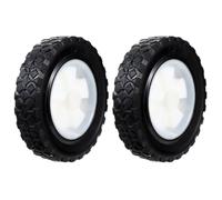 Happyyami 5 Inch Silent Rubber Lawn Mower Wheels Replacement for Garden Machines Trolley Casters Durable Quiet Outdoor Use