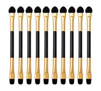 Happyyami 50Pcs Dual-Ended Eyeshadow Brush: Compact Eyeshadow Brush for Beginners - Soft Bristles Eye Makeup Applicator for Professional Makeup