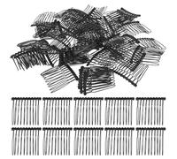 Happyyami 50pcs Hair Comb Clips: Bridal Haircomb With 10 Teeth - Metal Wire Wedding Hair Piece For Elegant Hairstyles And Wedding Ceremonies