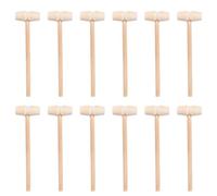 Happyyami 50pcs Wooden Crab Mallet and Lobster Cracking Hammers Ergonomic Handle and Smooth Surface, for Seafood Cracking and Cake Making, Sturdy Plastic Material for Adults