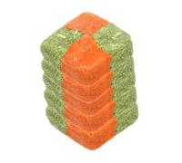 Happyyami 5pcs Bunny Chew Toys Natural Organic Pet Snacks Alfalfa Grass Powder, Easy-to-store Grass Cakes for Teeth Grinding, Bunny Enrichment for Small Pets