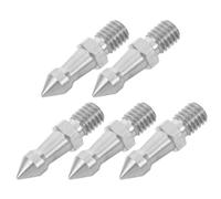 Happyyami 5pcs Camera Tripod Spike Feet with 3/8 Inch Threaded Stainless Steel Construction, Lightweight and Improved Grip Tripod Ground Spikes for Outdoor Photography