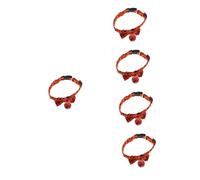 Happyyami 5pcs Halloween Pet Bowknot Collar for Cats Dogs Festive Decorative Collar Removable Bat Pumpkin Design Comfortable Skin-friendly for Pet Parties