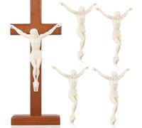 Happyyami 5pcs Jesus Figurine Craft Figurine Decorative Plastic Jesus Statue Decoration Unique Sacred Style Space-saving Design for Homes and Wall Cross