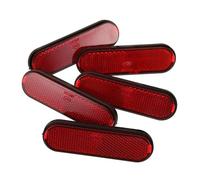 Happyyami 5pcs Replaceable Red Oval Wheel Reflectors with 6mm Screws, Professional Bicycle Spoke Accessories for Enhanced Visibility and Safety during Night Cycling
