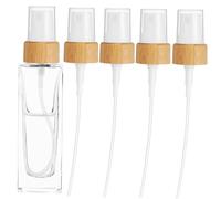 Happyyami 5pcs Spray Bottle Nozzle Replacement Fine Mist Heads White 18/410 Bamboo Sprayer Tops for Perfume Oil Cosmetic Bottles Pump Accessories
