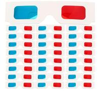 Happyyami 60pcs Disposable 3d Glasses Anaglyph Red Blue Paper Spectacular Visual Experience for Movies at Home Cinema Universal Size for Ages