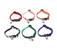 Happyyami 6pcs Breakaway Cat Collar with Adjustable Neckwear and Bell Pendant Mixed Style Neck Decoration for Kittens and Cats for Parties and Special Occasions