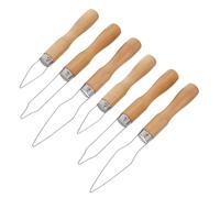 Happyyami 6pcs Button Hook Button Assist Tool for Elderly Wood Handle Easy Gripping Dressing Aid for Dresses and Jeans Travel Office Seniors Elderly