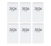 Happyyami 6pcs Desktop Flip Calendar: 2026.1-2027.7 Spiral Bound Planner - Modern Standing with Monthly Views - Portable Mini Calendar for Home Office