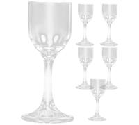 Happyyami 6pcs Glass Wine Drink Cups 15ml Capacity Stemless Mini Wine Goblets for Home and Office with Easy to Clean and Wear Resistance Features