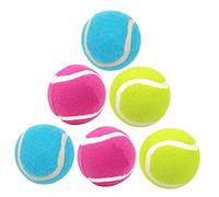 Happyyami 6pcs Interactive Tennis Toys for Dogs Bouncing Floating Dog Balls Bite Fall Resistant High Toughness Easy to Clean
