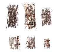 Happyyami 6pcs Japanese Bamboo Decoration Sushi Mini Fence Sashimi Serving Plate Decors Sushi Bar Restaurant Desktop Ornament for Making Sushi Decor Sashimi Bamboo Fence