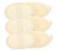 Happyyami 6pcs Loofah Exfoliating Pads and Face Cleansing Pads Natural Skin Cleansing Makeup Removal Body Scrubber Set for Bathing and Shower Use