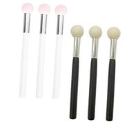 Happyyami 6Pcs Makeup Sponge Brush with Dual Functionality Portable Concealer Applicators for Women for Loose Powder and Flaw Concealing for Home and Salon Use