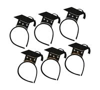 Happyyami 6PCS Mini Doctor Hat Hair Graduation Headband Glittery Headdress for Graduation Party Golden Silver Hair Accessories Create Memorable Moments Style