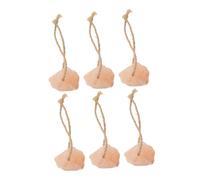 Happyyami 6pcs Natural Pink Salt Lick Block for Livestock Salt Rope for Horses Cattle and Deer Essential Mineral Source for Animal Health and Wellbeing