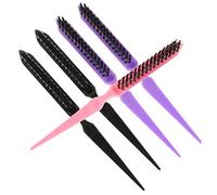 Happyyami 6Pcs Portable Folding Hair Comb Dual Function Bristle Comb for Straight Curl Hair Durable Travel Hairdressing Tool Compact Salon Comb for Personal Professional Use