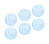 Happyyami 6pcs Silent Hamster Exercise Wheel Innovative Rolling Structure for Small Animals Plastic Hamster Running Ball and Chinchillas for Indoor Fitness and Outdoor Trips