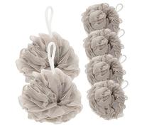 Happyyami 6pcs Travel Bathing Balls Lanyard Wear-Resistant Shower Sponges Compact Bath Loofahs for Adults Daily Use Bath Accessory for Home and Hotel