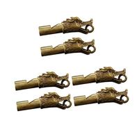 Happyyami 6pcs Whistle Buckle Dragon Design Emergency Signal Whistle for Outdoor Compact and Portable