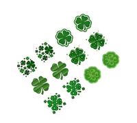 Happyyami 72pcs Shamrock Stickers Fun Irish Temporary Body Stickers for Saint Patrick's Day Party Decorations for Adults for Face Arm Hand and More