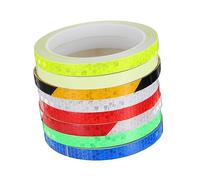 Happyyami 8 Rolls Reflective Stickers for Bikes Luminous Noctilucence Decals High Visibility Bike Supplies Durable Material Easy to Apply Nighttime Safety Reflectors