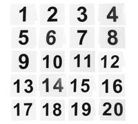 Happyyami 80pcs Clear Acrylic Evidence Markers: 1-20 Double-Sided Numbered Table Tents For Restaurant Table Numbers Wedding Place Cards Banquet Signs