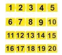 Happyyami 80pcs Double-Sided Table Numbers: 1-20 V-Shaped Number Markers For Restaurants Weddings And Events - Reusable Numbered Signs For Dining And Banquets